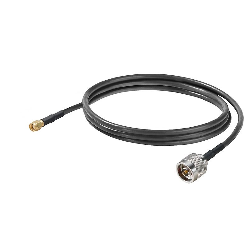 Koaxkabel konfektioniert N/R-SMA Stecker sw 3m