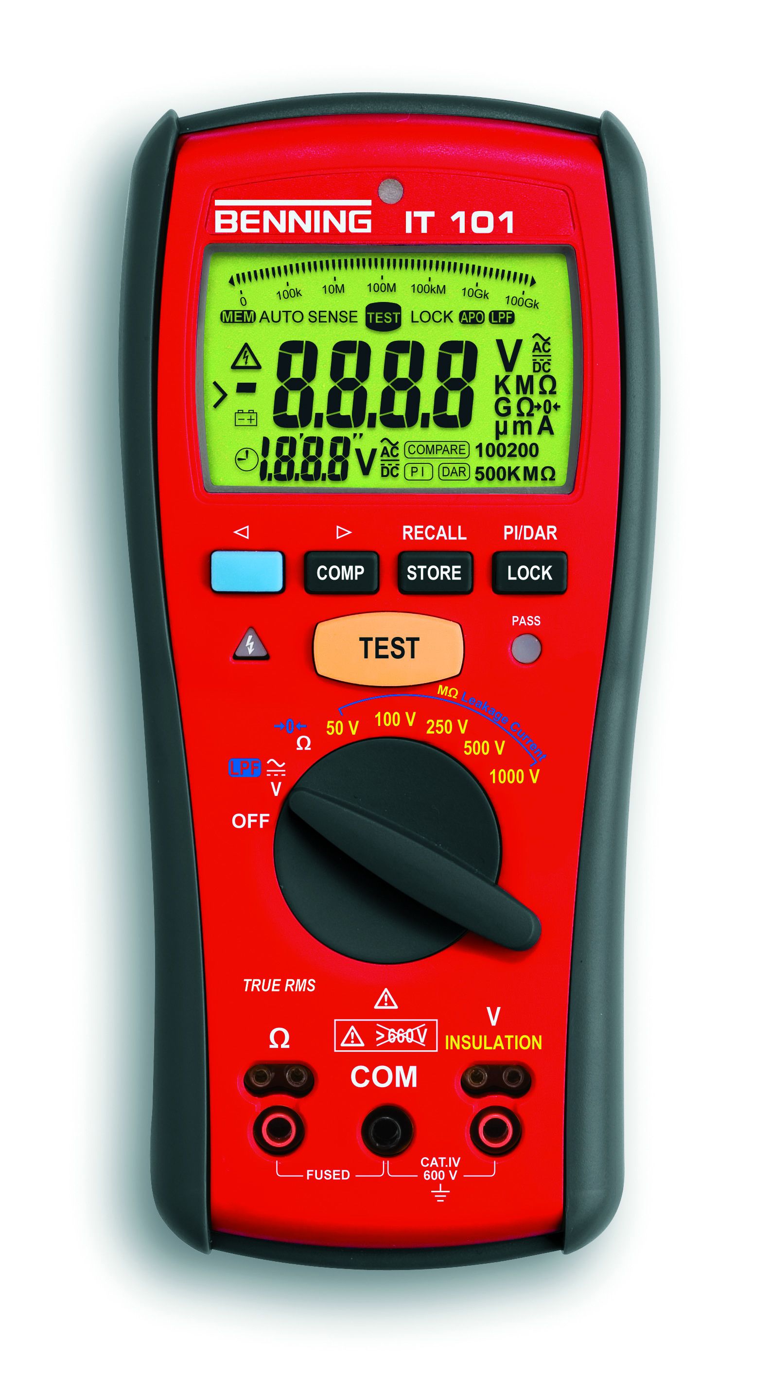Isolationsmessgerät digi Batt bel.Disp Hintergrundbeleuchtung der LC-Anzeige