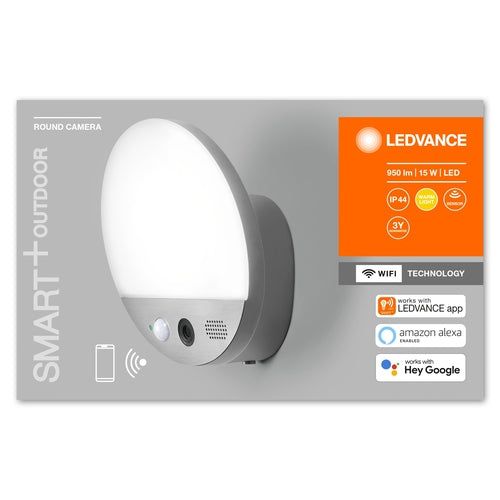 LED-Wandanbauleuchte 15W 3000K 950lm gr Konv IP44 105x180x105mm
