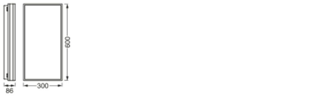 LED-Deckenanbauleuchte MAGNET 42W 4200lm 3000-6500K ws Konv IP20 300x600x86mm