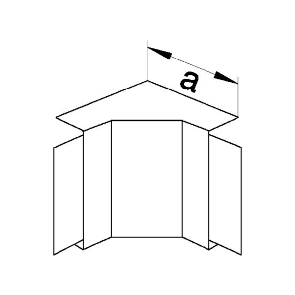 Inneneck LF-K 30x30mm lgr RAL7035 HFT unbeh Kst