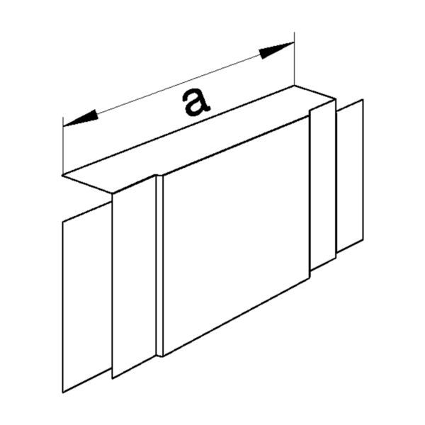 T-Stück LF-K 110x61mm HFT Kst lgr unbeh RAL7035 hfr