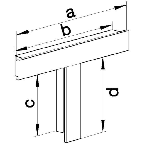 T-Stück LF-K 45x30mm UT/OT ST si hfr vz f.Funktionserh