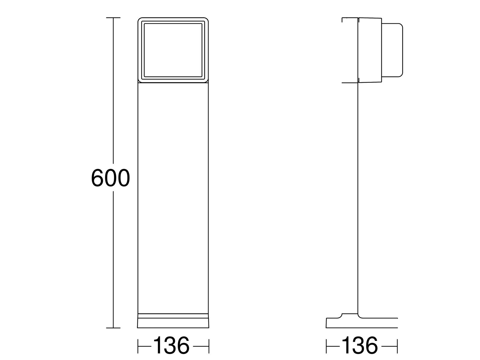 LED-Wegeleuchte 9W IP44 3000K 655lm anth 1LED Alu Kst_opal BWM