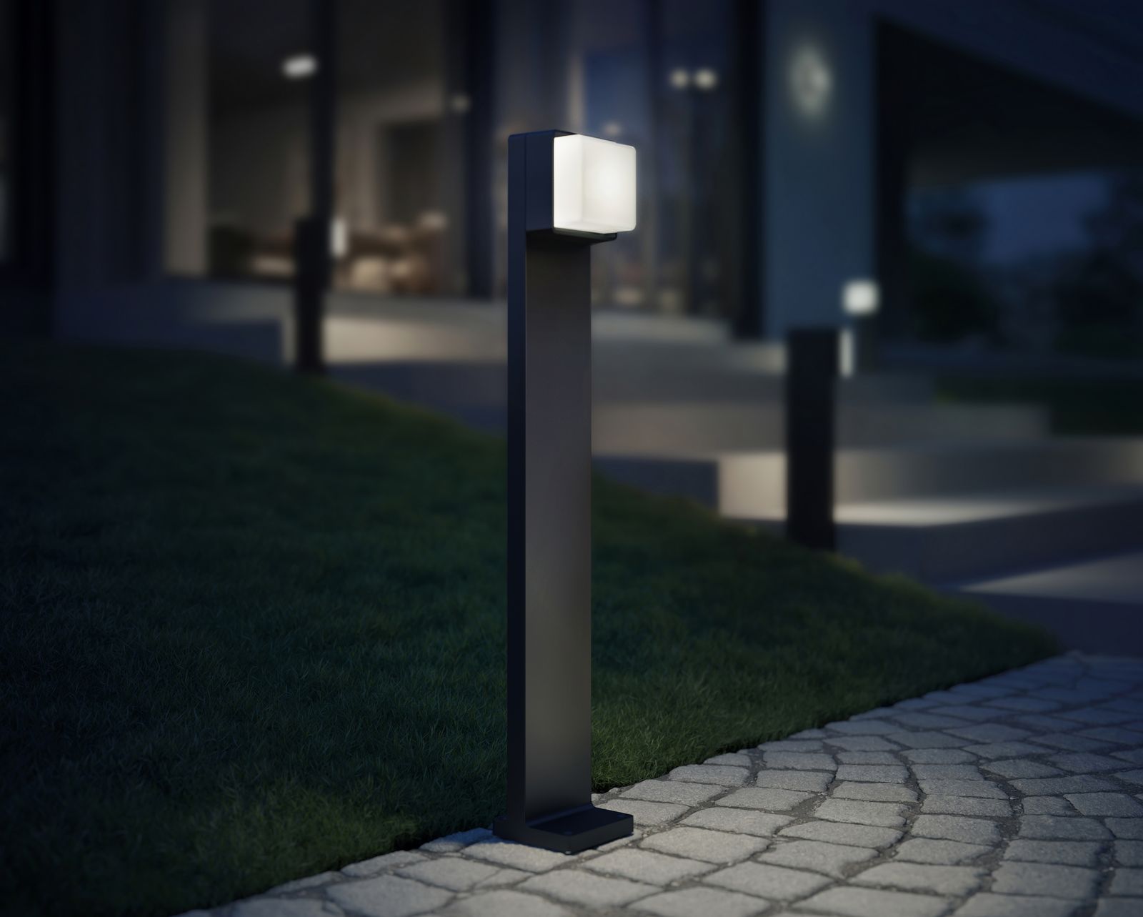 LED-Wegeleuchte 9W IP44 3000K 655lm anth 1LED Alu Kst_opal BWM