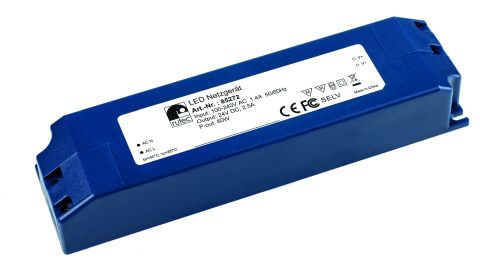 LED-Trafo 60W 2500mA 24V IP20 Kstgeh stat 176x46x30mm