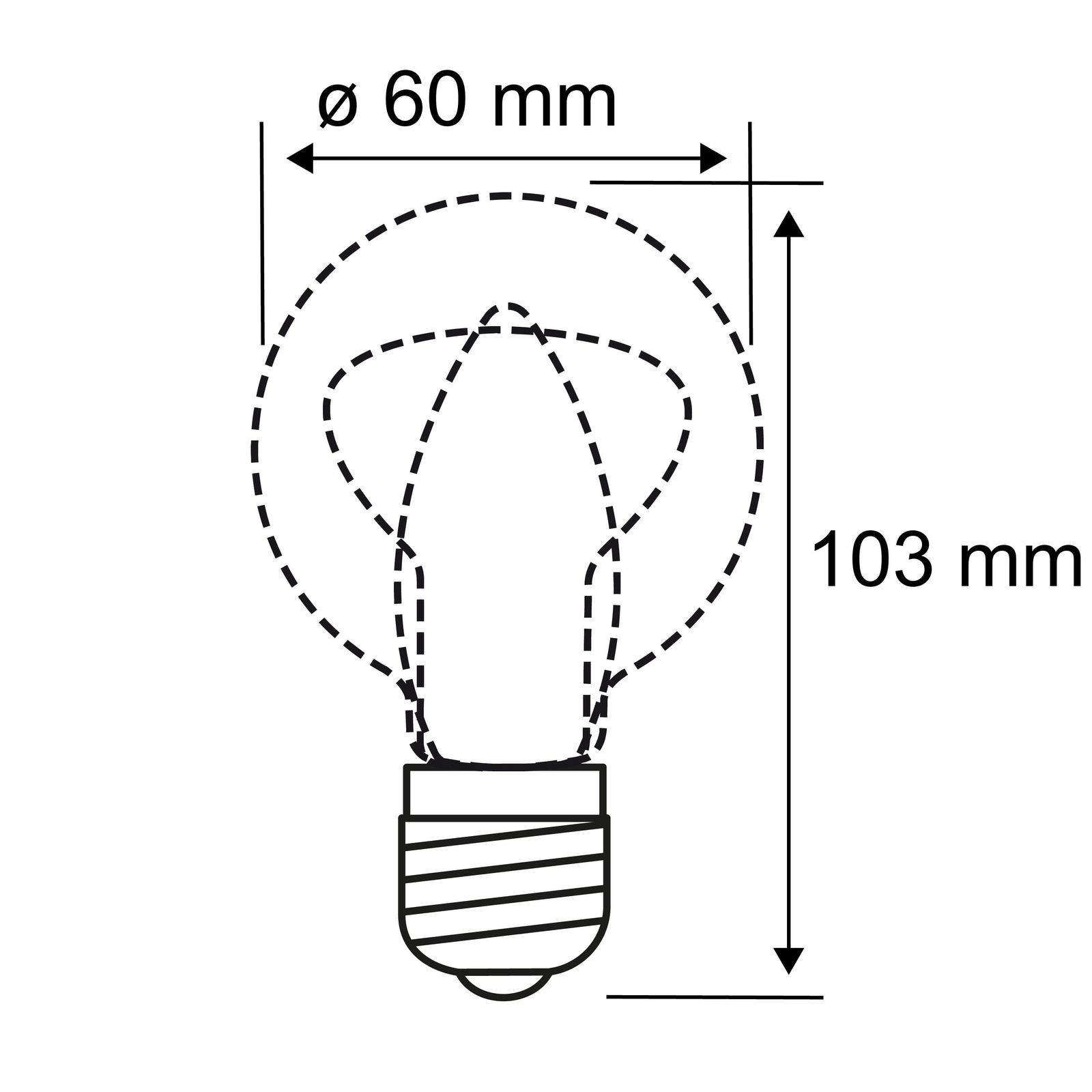 LED-Lampe B22d 9W 2700K 1055lm E opal ws 0-360° AC Ø60x103mm 220-240V