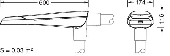 LED-Straßenleuchte 13W Streetlight11 si Aufs/Ans 42-76mm 4000K 1660lm EVG Alu II