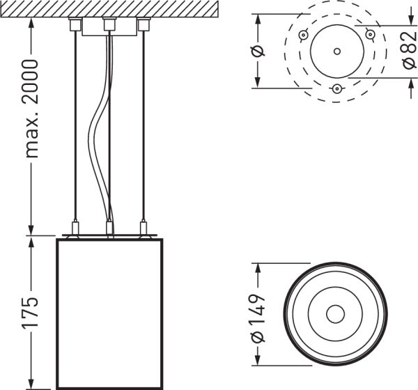 LED-Deckenstrahler 19W 4000K 2000lm Konv gr mt 1LED Alu IP20 RF:matt