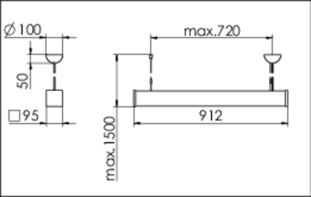 LED-Pendelleuchte 26W 4000K 3620lm ws Konv sym 3LEDs LED nicht austauschbar