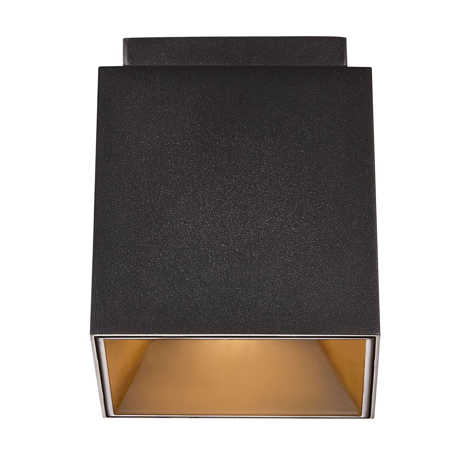 LED-Anbaustrahler 50W Ethan sw mt IP20 RF:mt 1LED Alu GU10 Montageplatte