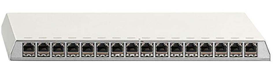 Patchpanel 16Ports Cat6A AP Schirm RAL9010 30,46x307,5x98mm