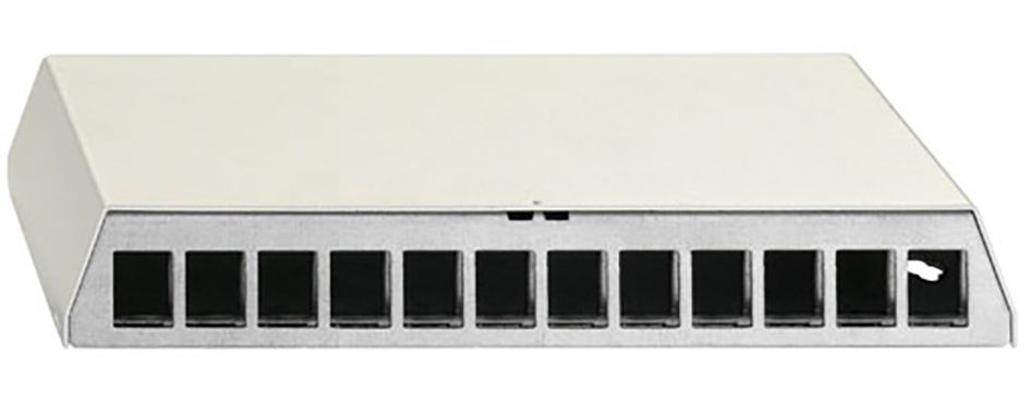 Patchpanel 6Ports Cat6 AP Schirm RAL9010 37,3x130x109,5mm