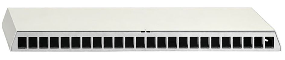 Patchpanel 24Ports Cat6 AP Schirm RAL9010 38x458x110mm