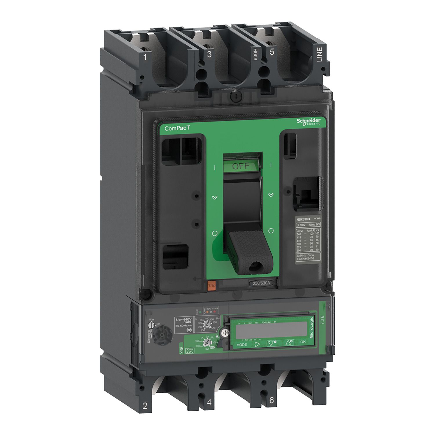 Leistungsschalter 400A 3p 160-400A/In m.UnterSpgsausl Motorantrieb optional