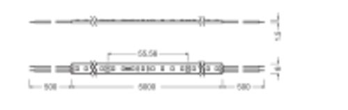 LED-Lichtband 4,2W/m ws 3000K 144Stk/m IP00 LED nicht austauschbar 5000mm DC