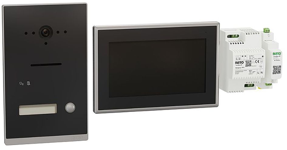 Video-Türsprechset 2Draht 1xTeiln UP/AP anthgr sw Unterputz/Aufputz 1LS