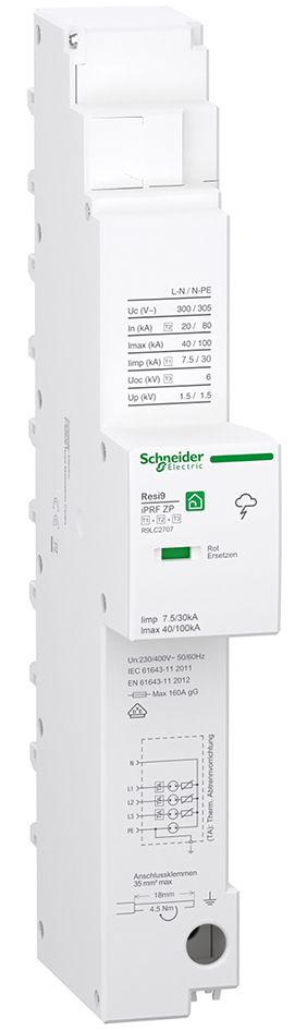 Überspannungsableiter Netzform-/TN-S/TT 240VAC 2TE Sammelschien 20kA opt