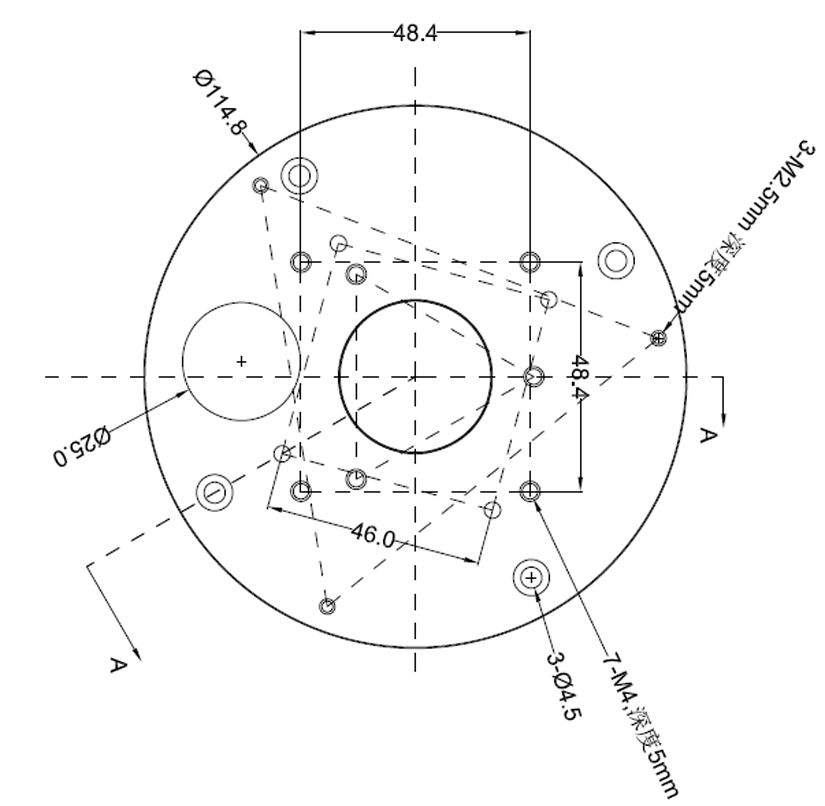Abzweigdose Ø121x45mm ws Alu Wand/Decke hfr