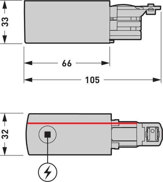 End-Einspeisung sw 3p 66mm