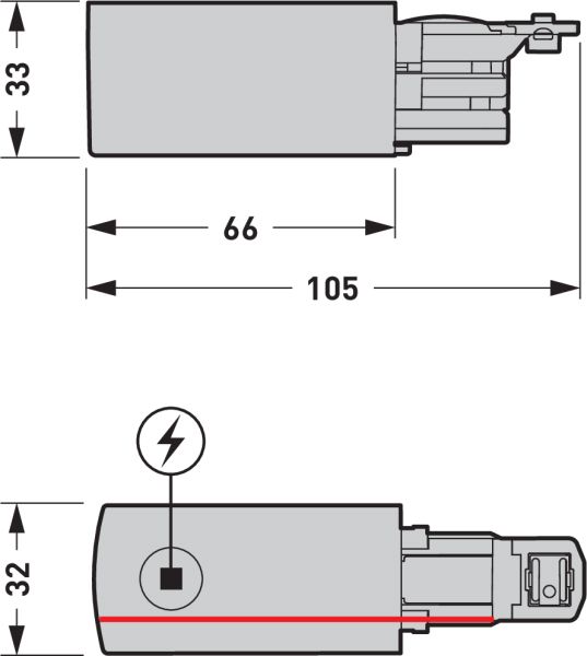 End-Einspeisung sw 3p 66mm