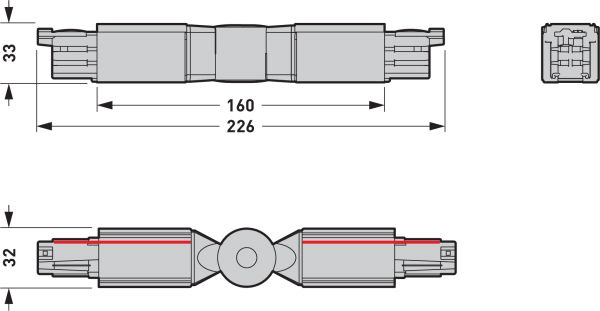 Kupplung/Verbinder flex sw 3p 160mm