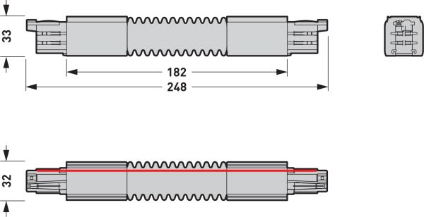 Kupplung/Verbinder flex sw 3p 175mm