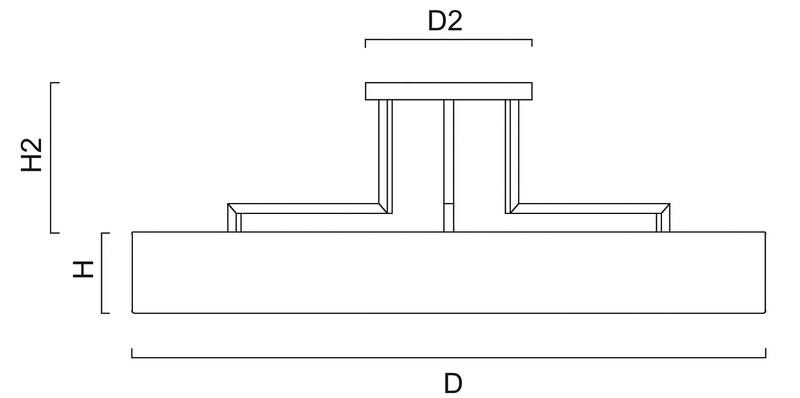 LED-Deckenanbauleuchte 59W 3000K 5750lm ws Konv Dimmung DALI IP20 Ø1000x200mm