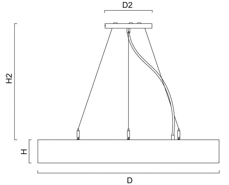 LED-Deckenanbauleuchte 54W 3000K 5400lm ws Konv Dimmung DALI IP20 Ø1000x190mm
