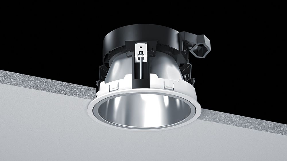 LED-Einbaustrahler 28W 3000K 2950lm Konv DALI Dimmung DALI 1LED Alu IP20 ws mt