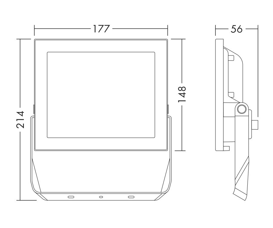 LED-Anbaustrahler 40W 3000-4000K 5000lm Konv 1LED Alu IP65 anth mt Direktans