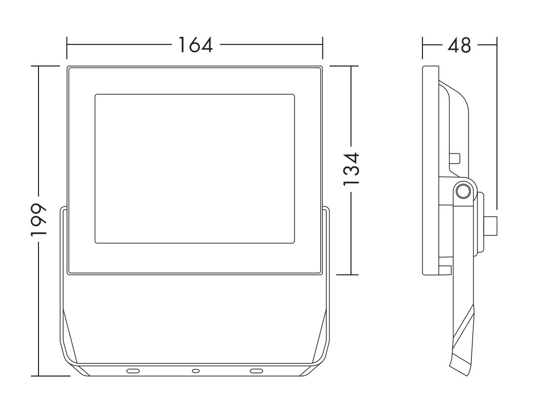 LED-Anbaustrahler 16W 3000-4000K 2000lm Konv 1LED Alu IP65 anth mt Direktans