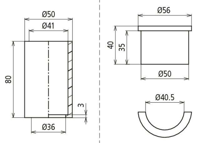 Adapter V2A unbeh Edelstahl (V2A)