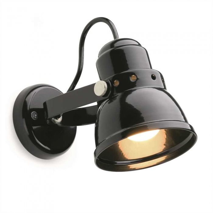 Wandanbauleuchte 60W HV sw E27