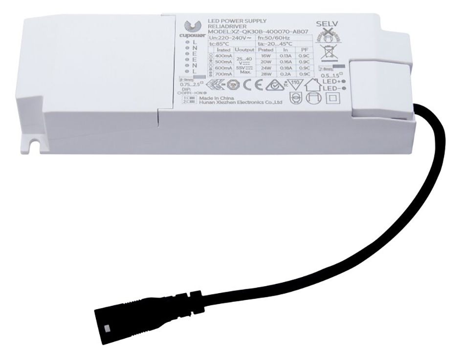 LED-Trafo 17-30W 400-700mA 25-40V IP20 Kstgeh dyn 170x63x29mm
