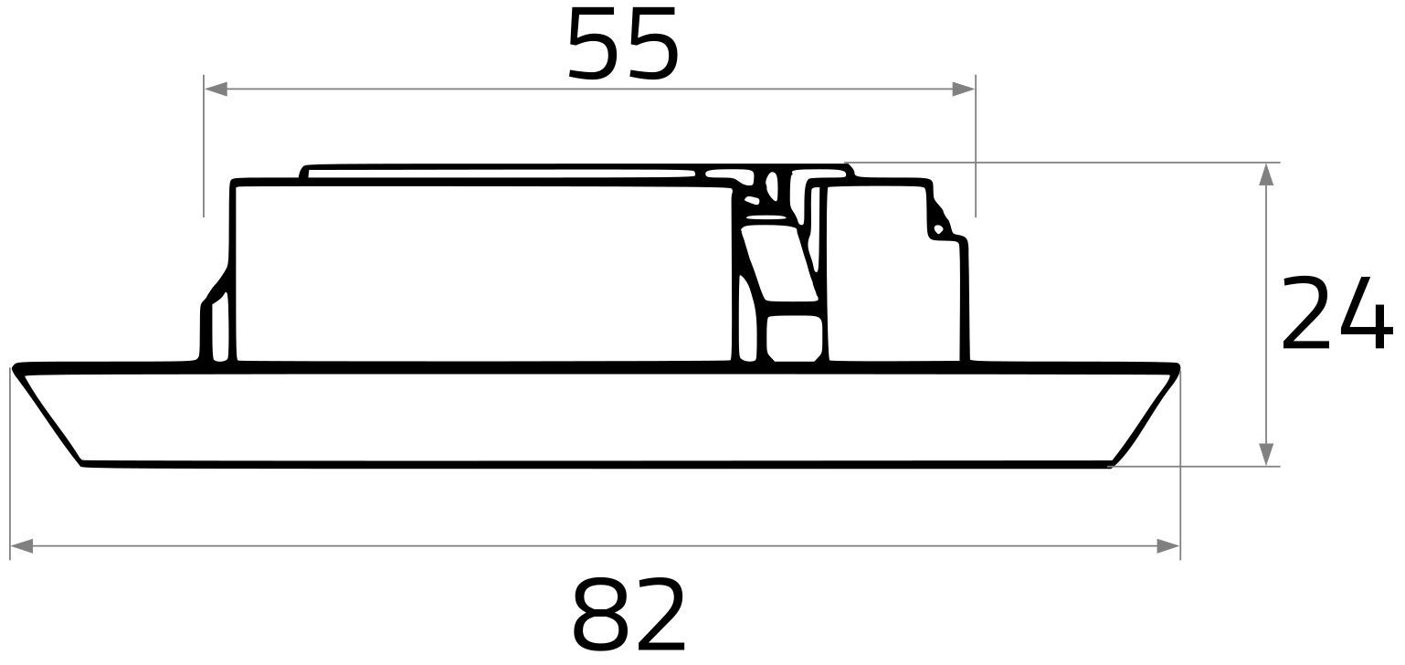LED-Einbaustrahler 6W LARA 3000K 519lm eisen 1LED Alu IP44 gebürstet Ø/EB55mm