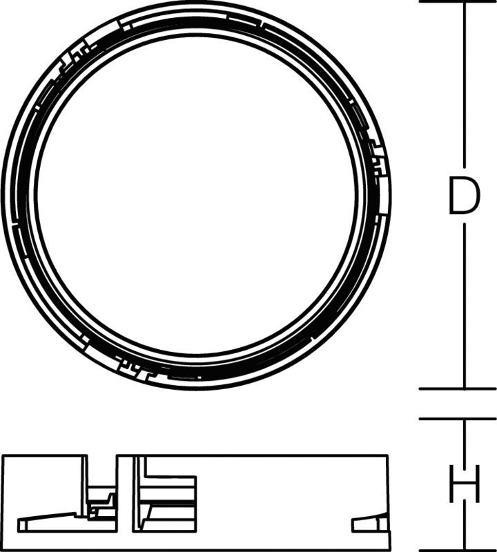 Befestigungsset ws Deecos Kst Ø57mm H16,5mm