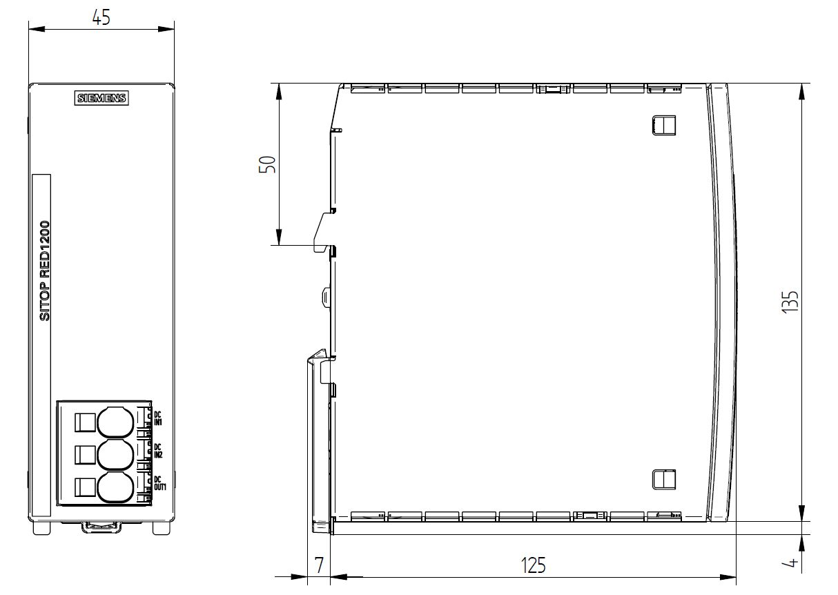 Gleichstromversorgung REG 24-56V IP20 24-48VDC f.Reiheneinb Kurzschlussf