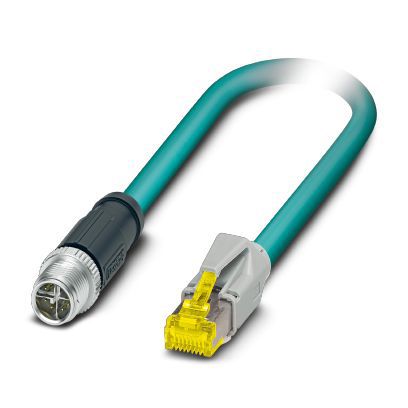 Netzwerkkabel Patchkabel Cat6A (IEC) 4m S/FTP IP20 gn RJ45 M12 1:1 22qmm
