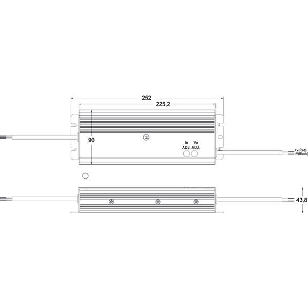 LED-Trafo 1-320W 24V IP65 Metallgeh stat 252x90x44mm