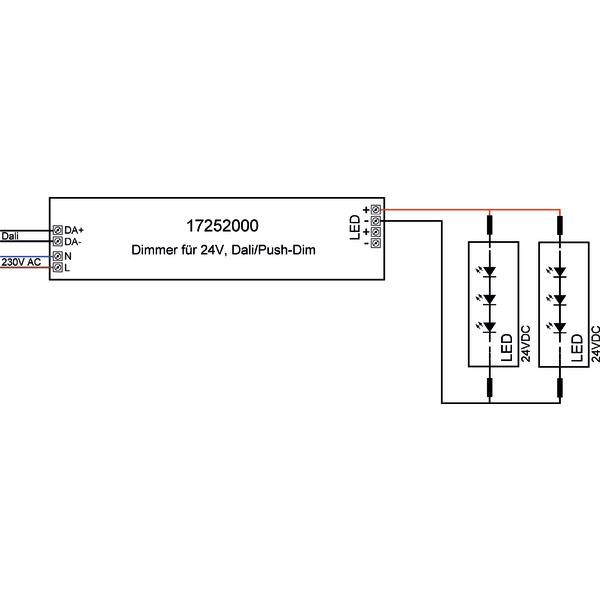 LED-Steuerung 1-150W 24V IP20 DALI stat Kstgeh Dimmung DALI 290x45x31mm