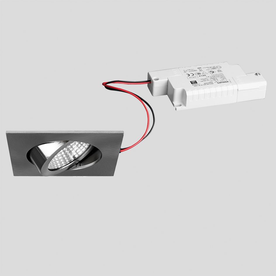 LED-Einbaustrahler 6W 3000K 630lm Konv ws mt 1LED Alu IP20 RF:hochglänzend