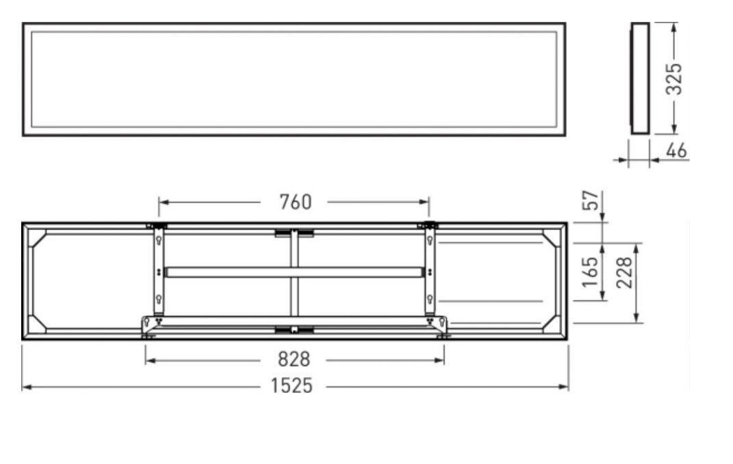 LED-Deckenanbauleuchte 40W 3000-4000K 4400lm ws Konv Dimmung DALI IP20