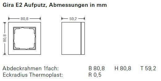 Gehäuse AP 1f Kst sw E2 mt AP-Geh IP20
