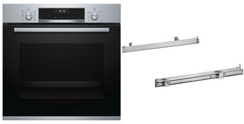Backofen EB edst A HBA537BS0+HEZ538000 Teleskop hydrolyt Heißluft 71l