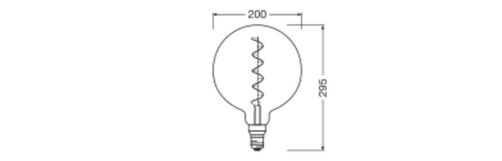 LED-Kugellampe FM E27 Vintage 1906 4,8W 2200K Filamentlampe ws 400lm G kl 320°