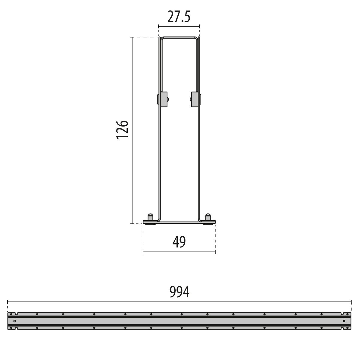 Leuchteneinbaugehäuse 126mm f.Beton VA
