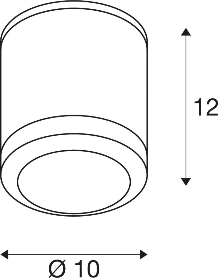 LED-Deckenanbauleuchte 11W 3000-4000K 1100lm anth IP65 Ø100x120mm