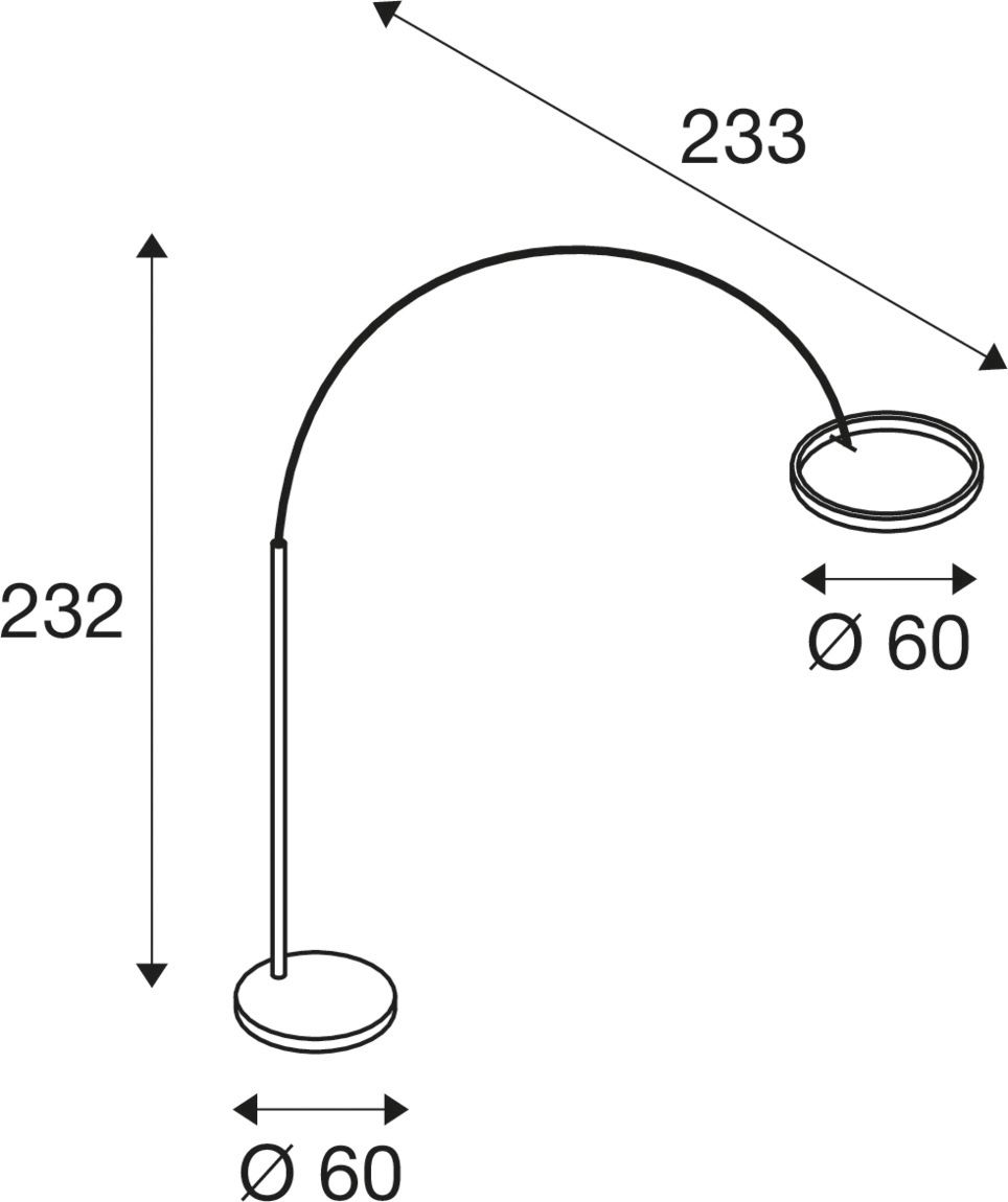 LED-Stehleuchte 22W 2700-3000K 1200lm ws Konv 2LEDs direkt m.Schalter