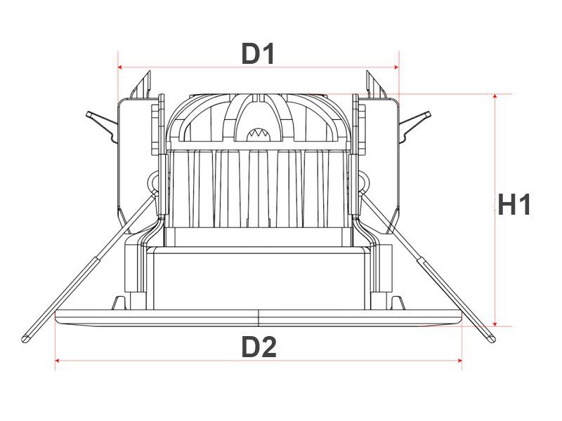 LED-Einbaustrahler 8W 2700-6000K 900lm Konv ws 1LED Alu IP65 mt RF:hochglänzend